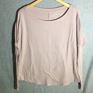 Womens Aeropostale Shirt Seriously Soft Perfectly Waffle Tee Baby Pink Casual